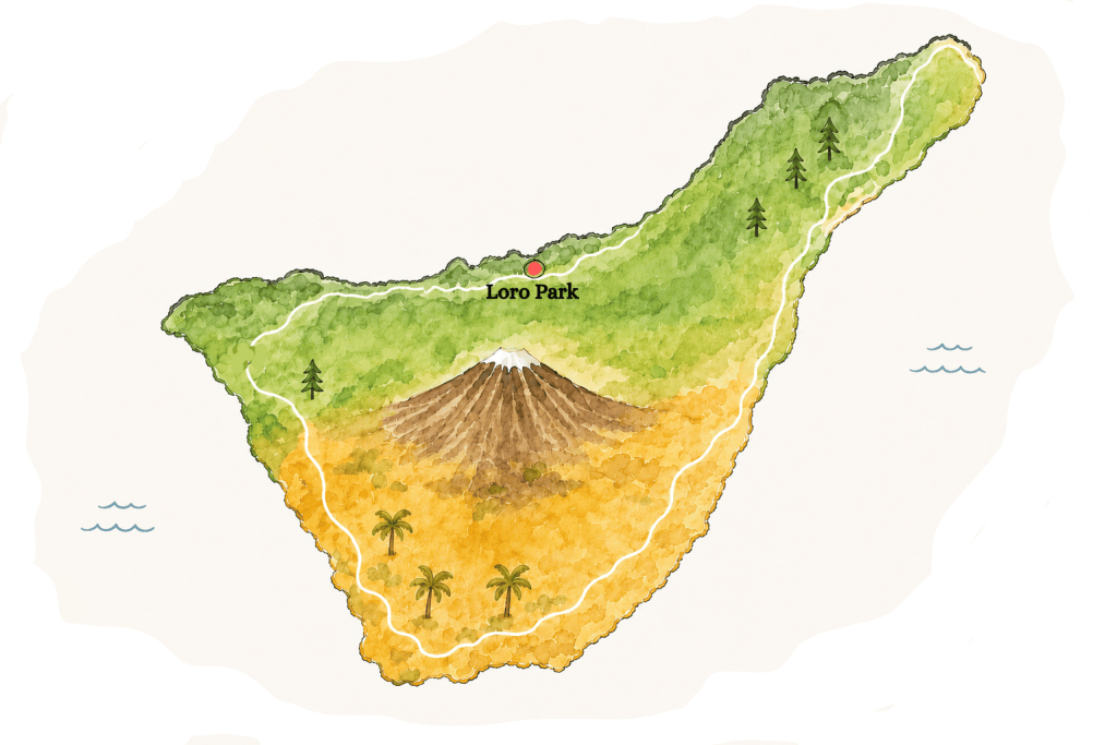 Tenerife Loro Park mapa