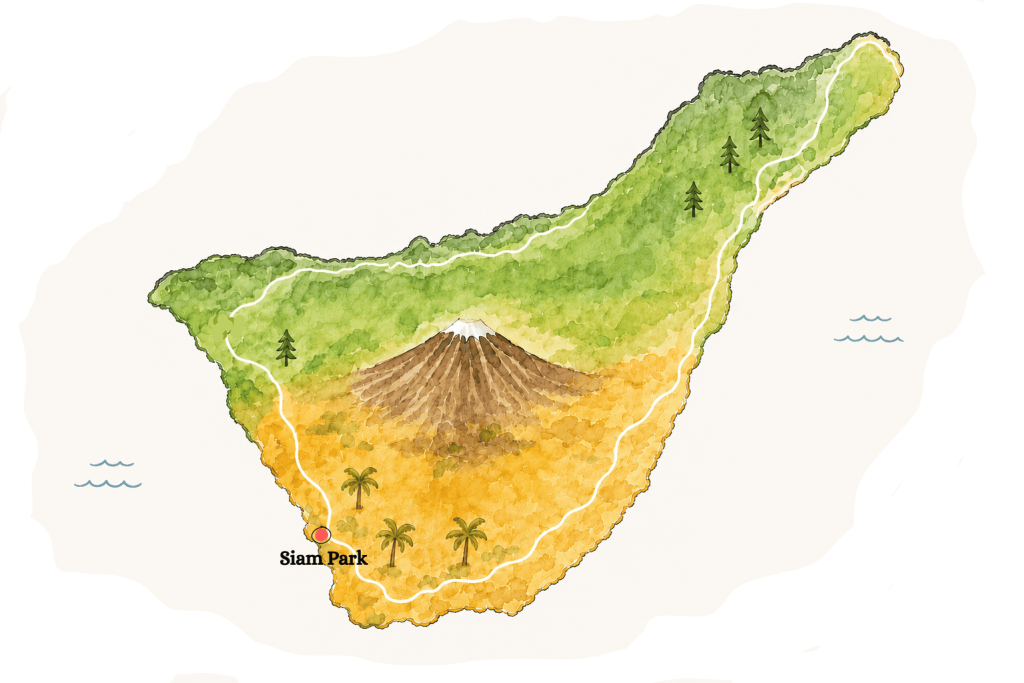 Tenerife siam park mapa